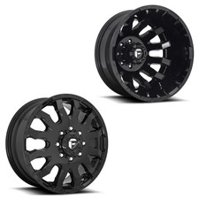 20x8.25 D675 Fuel Blitz Blk 05-up Ford 19-up Dodge Dually Wheels 8x200 Set Of 6