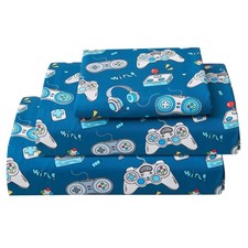 Kids Bed Sheet Set, Boy Full Size Sheets, Microfiber Fitted Sheet and Pillowc...