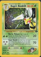 Pokemon TCG - Koga's Beedrill 9/132 Holo Rare Gym Challenge - 720