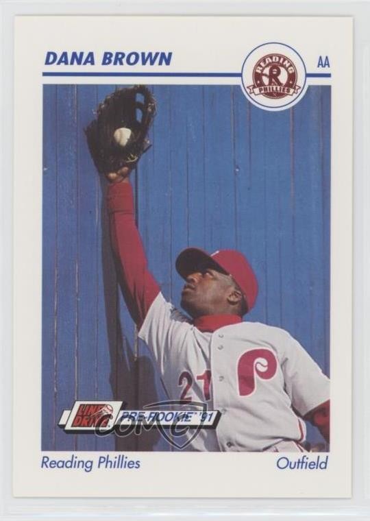 1991 Line Drive Pre-Rookie AA Dana Brown #504 0t3