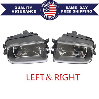 For BMW E39 Z3 97-00 Front Bumper Right＆Left Fog Light Housing Shell Clear Lens