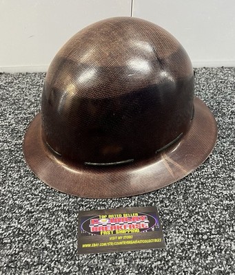 Vintage Fiberglass Full Brim Hard Hat Safety Helmet MSA Skullguard? - Nice!