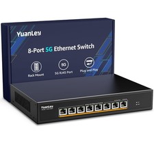 10-Port 2, 5G Unmanaged Ethernet Switch, 8 x ...