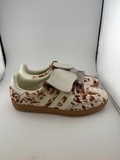 WORN Adidas Samba LT Cow Print Brown White JS3931 Size 6.5W NO BOX