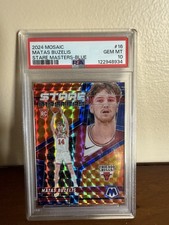 2024-25 Panini Mosaic - Stare Masters Matas Buzelis #16 Blue Mosaic Prizm /199RC