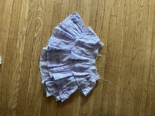 LoveShackFancy Ruffle Mini Skirt Lightly Worn Size Small light Purple Tie Dyed