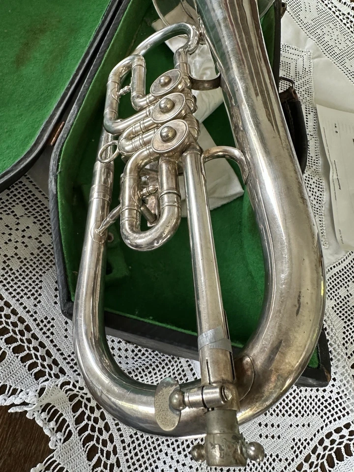 Nr. 1078 Sehr altes Flügelhorn Gustav A.Wagner Dresden - Bild 3 von 4