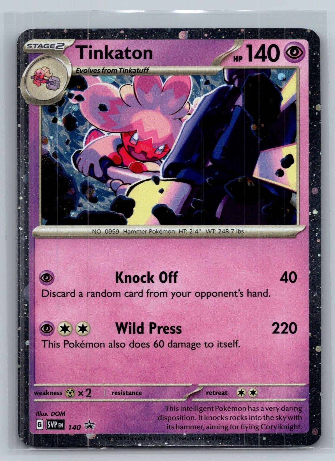 Tinkaton (Cosmo Holo) 140 Promo Scarlet & Violet Promo Pokemon Near Mint