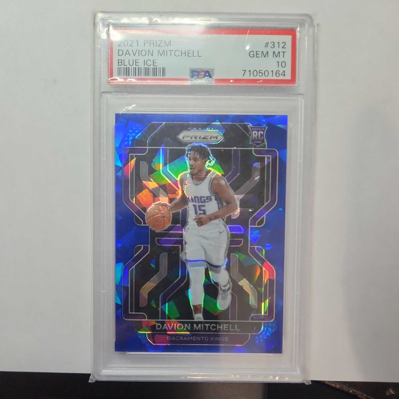 Davion Mitchell 2021-22 Prizm Rookie RC #312 Blue Ice Prizm /125