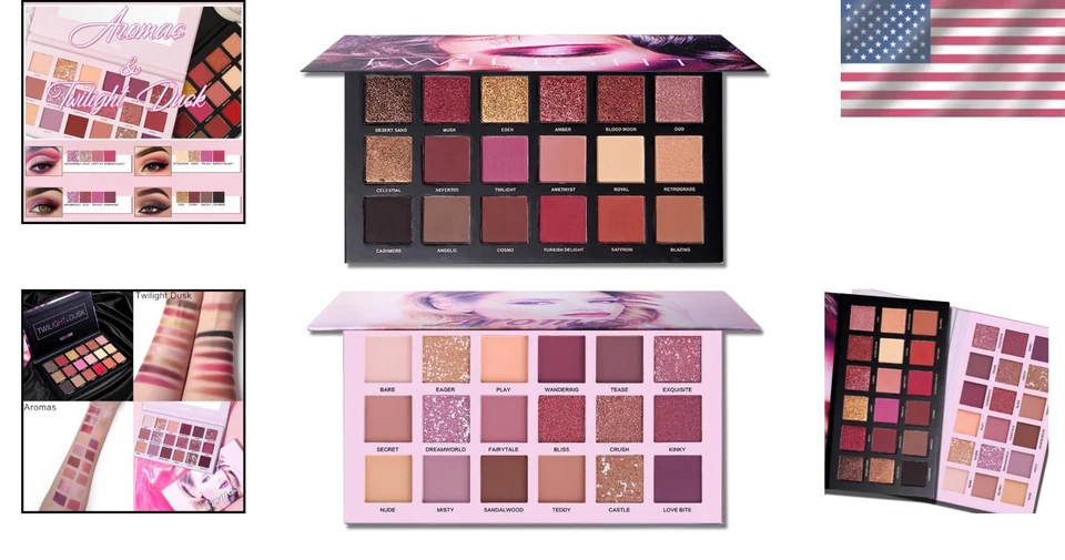 Twilight Dusk + Aromas Dual Eyeshadow Palette Set - Waterproof & Creamy Formula - Image 2 of 4