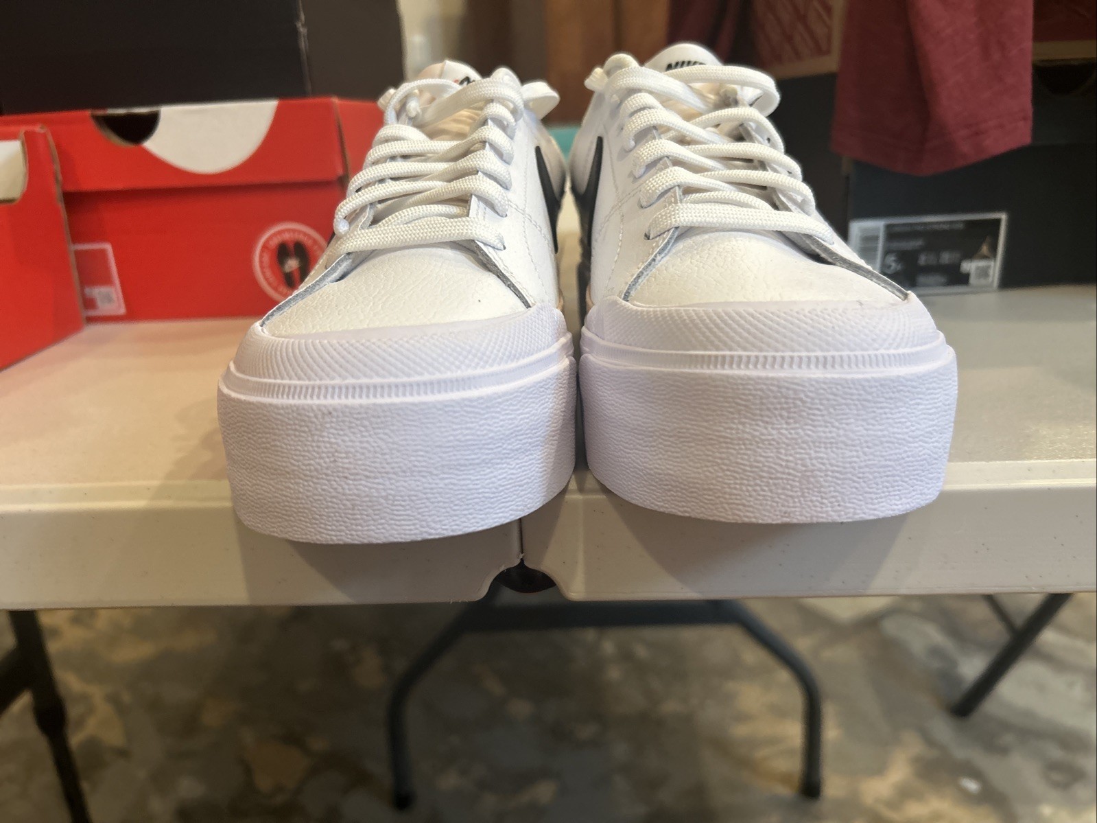 Nike Women’s Size 10 Court Legacy Lift Platform White Black Gold DM7590100 thumbnail 4