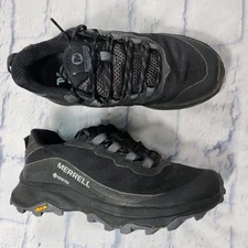 Merrell WOMENS SIZE 7.5 Moab Speed GTX J067162 Black Hiking Shoes Sneakers