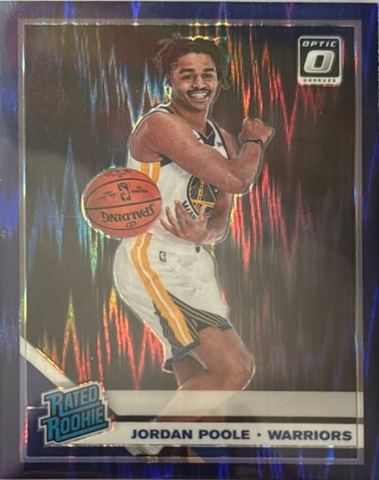 2019 Donruss Optic #169 Jordan Poole Purple Shock