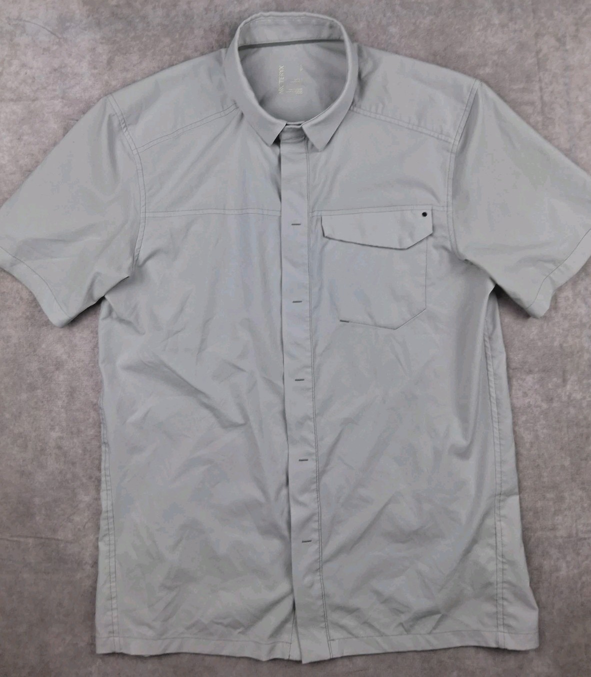 ARC'TERYX ARCTERYX Skyline Camicia Uomo Piccola Grigio Snap Tasca Frontale Slim Fit LEGGI