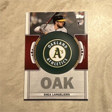 2023 Topps Series 1 Team Logo Patch Relic Rookie Shea Langeliers Athletics