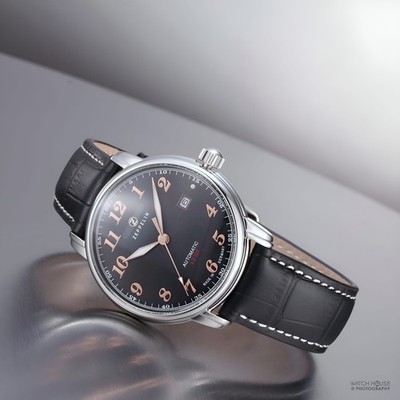 Zeppelin LZ 127 Graf Automatik Herrenuhr 7656-2 Schwarz