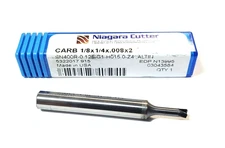 Niagara Cutter 1/8" Carbide .0148" CR ALTiN 4 FL w Reach End Mill N13995