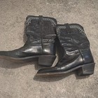 Lucchese Men's Black Leather Cowboy Roper Boots US 9.5 D — photo 2