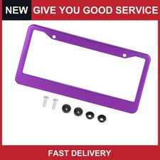 Universal Car Front Rear License Plate Frame Cover Purple With 2 Hole Pack Of 1 Universal Car Front Rear License Plate Frame Cover Purple With 2 Hole Pack Of 1