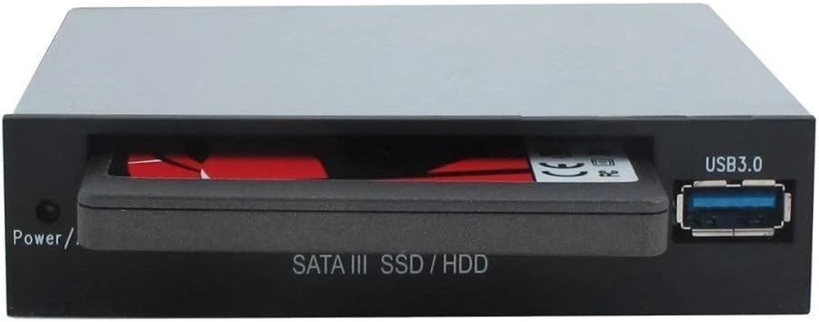 SEDNA - USB 3.0 Internal 2.5" HDD/SSD Dock with 1 Extra Port Black  - Image 2 of 4