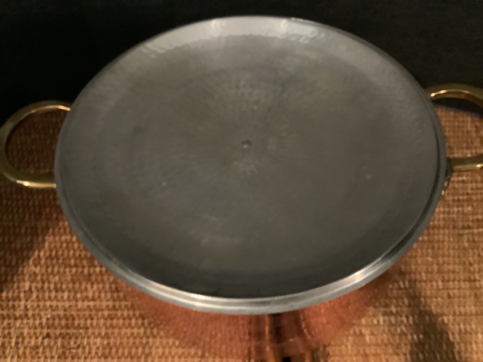 Vintage Hammered Copper Dutch Oven Roaster Pot with Lid-12” without handles