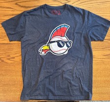 Baseballism Men's Major League Wild Thing T-Shirt Navy Blue • Large Indians