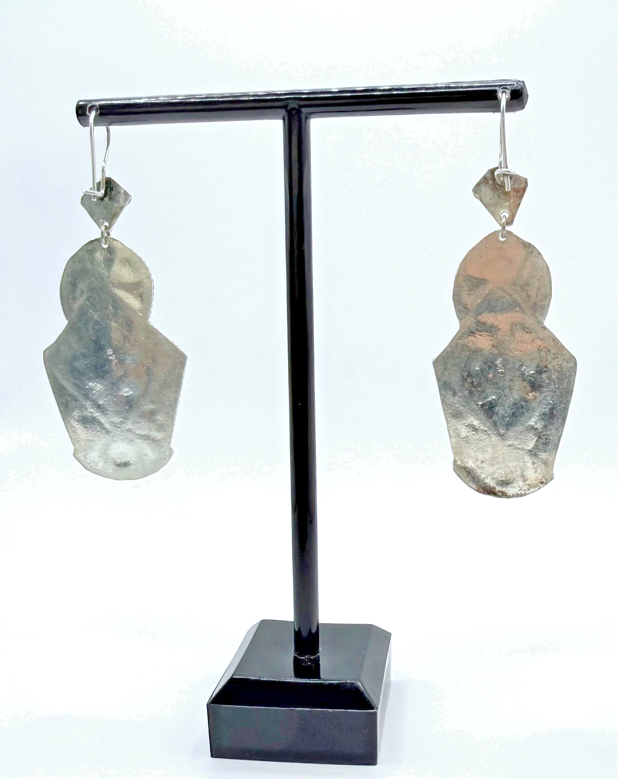 Solid 925 Sterling Silver Turquoise Earrings – 17… - image 3