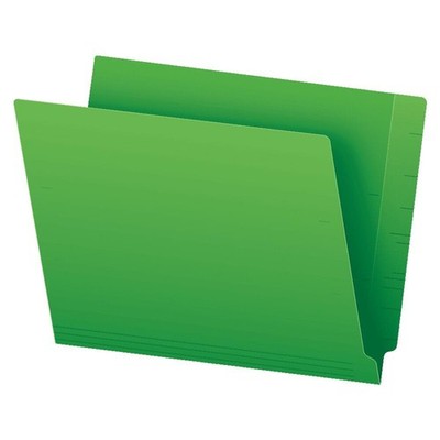 Color End Tab Folders, Full Tab, Letter Size, Green, 100 per (H110DGR)