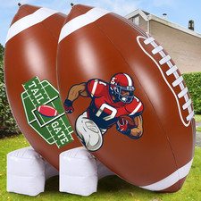 Bencailor 2 Pcs Giant Football Party Decoration Jumbo Inflatable Football Tee