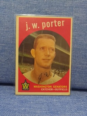 1959 TOPPS 246 J.W. PORTER GRAY BACK