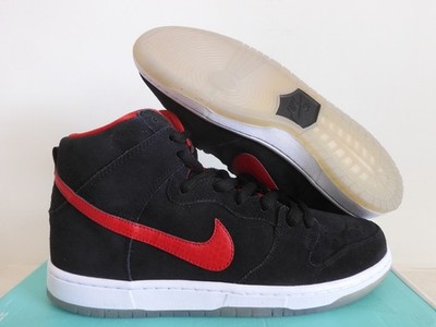 Nike Dunk High Pro Sb Black-Gym Red-White-Grey Sz Rare! [305050-069] 