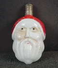 Vintage Milk Glass Santa Claus Figural  Christmas Light Bulb Ornament UNTESTED