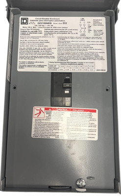 SQUARE D QO2100NRB 100 AMP CIRCUIT BREAKER ENCLOSURE 2P 120/240 VAC OUTDOOR