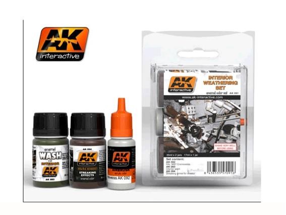 AK Interactive 00091 2x35ml 1x17m - Interior Weathering Set