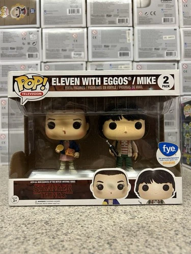 Funko Pop Stranger Things Eleven With Eggos/Mike FYE Exclusive 2pk N/Mint 🌲 🌲