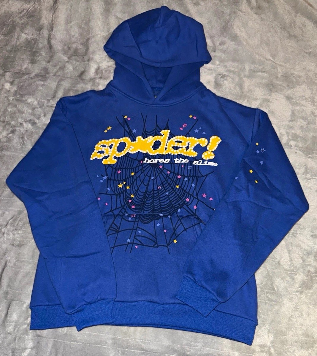 Sp5der TC Blue Pullover Hoodie w/ Pockets - Size L