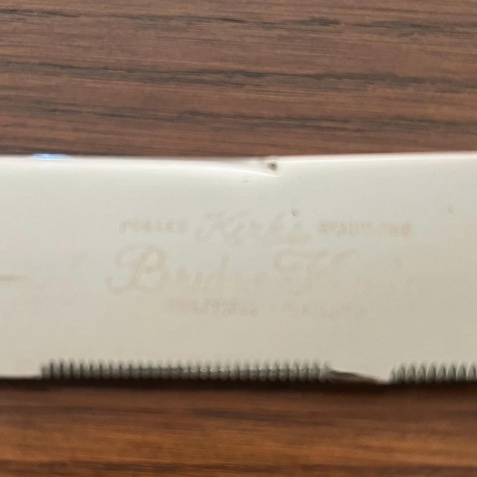 VTG 1960s Bride's Cake Knife Kirk's Sheffield England Engraved Wedding Keepsake - Image 3 of 4