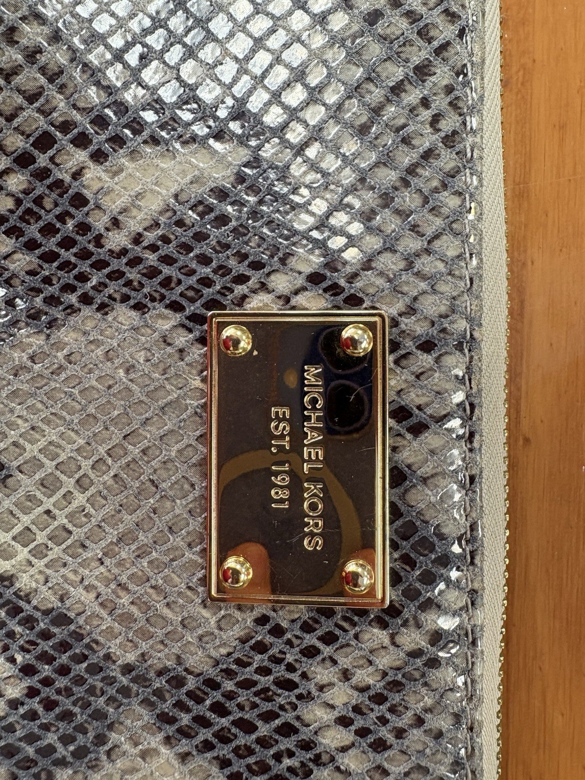 Michael Kors MK Python Wallet Wristlet Clutch - image 2