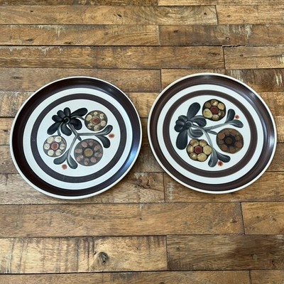 2 Denby Langley Mayflower Salad Plates MCM Mid Century Made In England