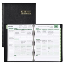 2026 Planner - 11.38'' x 8.74'', Weekly & Monthly Planner Notepad 2026, Jan. ...