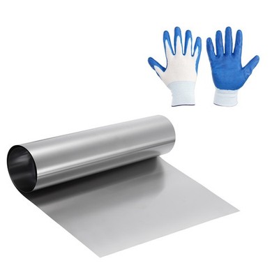 11.8in x 3.3ft Stainless Steel Flashing Roll, 0.1mm Metal Roof Panels