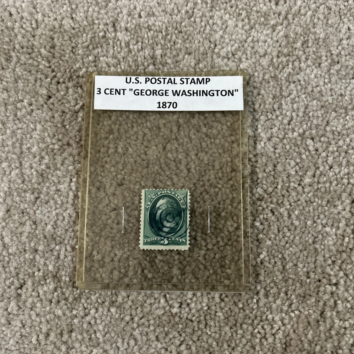 George Washington 3 Cent Stamp In Used Us Stamps (19th Century