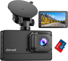 Dash Cam 176 Wide Angle, Parking Mode, Continuous Recording, G-Sensor, HD Car C