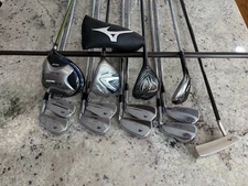 Mizuno Complete Golf Set Driver Wood Hybrid Irons Omoi Putter Stiff Flex Men’s