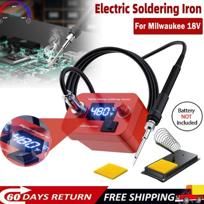 #ad #ad 60W Welding Tool Soldering Iron Station Portable For Milwaukee Battery 48 11 188 $16.99