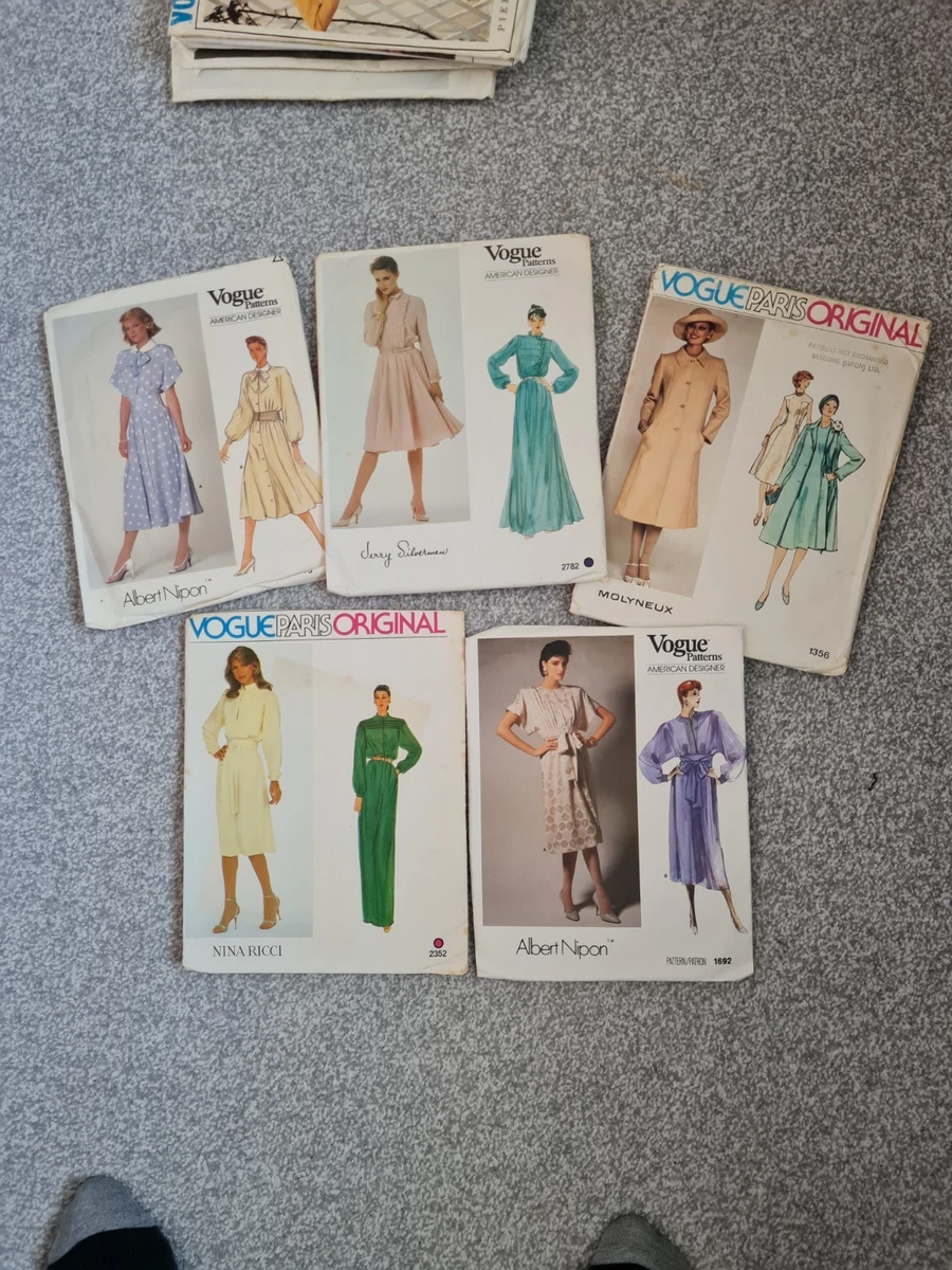 Patron De Couture Vintage Vogue 1973 Robe Nina Ricci - Modèle 2886 - Pièces Non Découpées