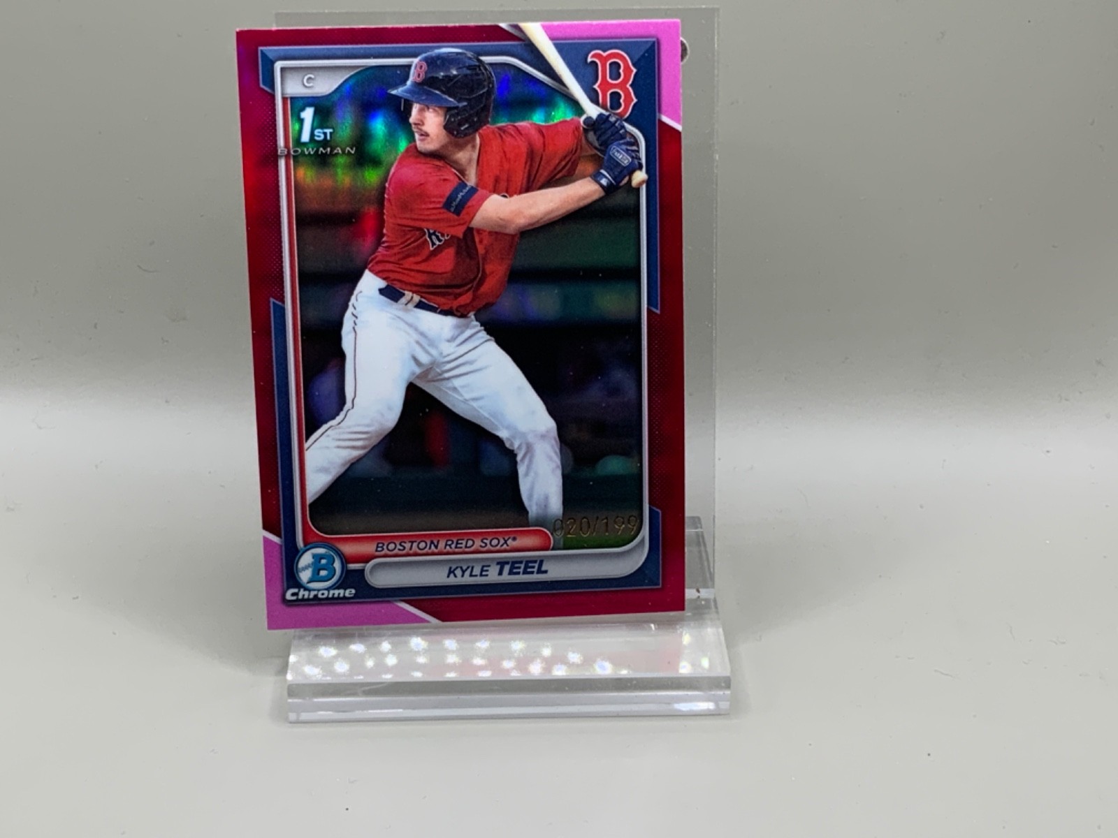 2024 Bowman - Chrome Prospects Kyle Teel #BCP-48 Fuchsia Refractor /199