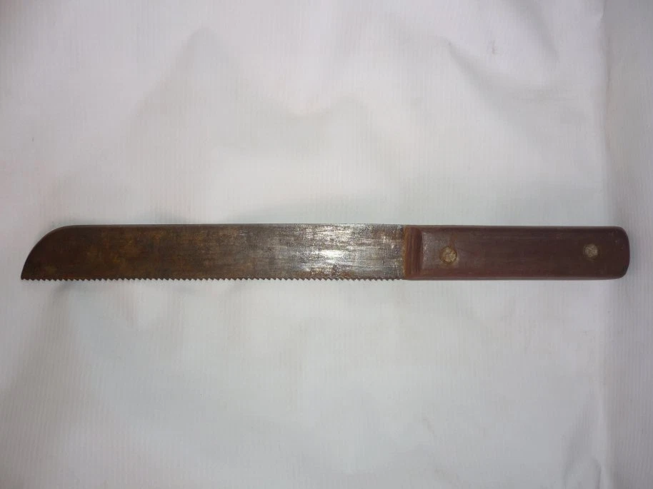 Vintage Bulgarian Handmade Serrated Knife 1900s