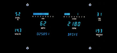 Dakota Digital VFD3-1010-Z Universal 4.6'' x10'' Rectangle Gauge Instrument System