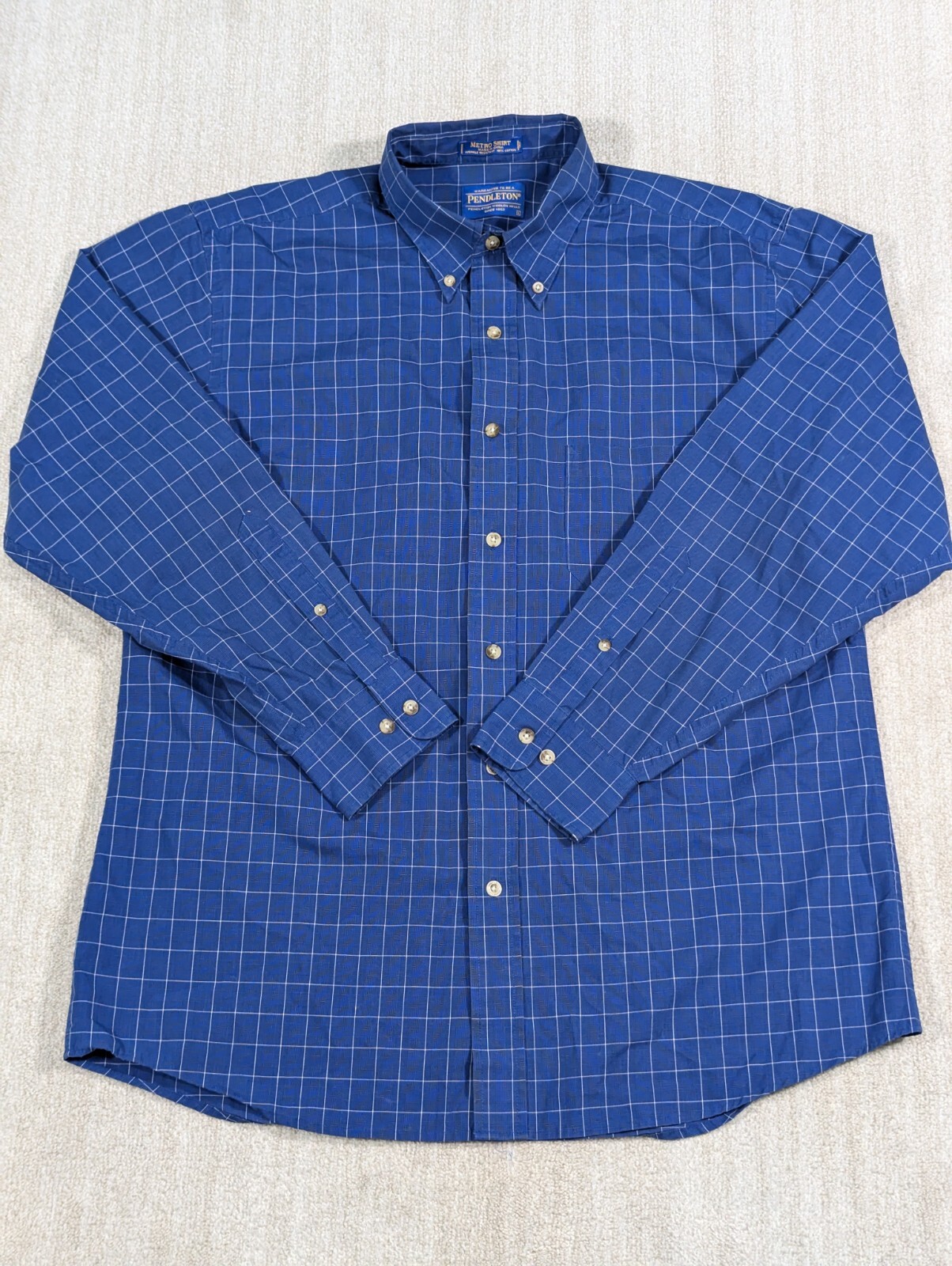 Pendleton Long Sleeve Button Wrinkle Resist Metro… - image 1